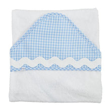 Load image into Gallery viewer, Blue Gingham Hooded Towel