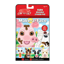 Load image into Gallery viewer, Make-a-Face – Farm Reusable Sticker Pad – On the Go Travel Activity