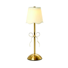 Load image into Gallery viewer, Two's Company | LED Portable Cordless Gold Bow Table Lamp