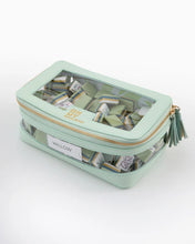 Load image into Gallery viewer, Mint Mahjong Tile Storage Bag | Structured Mahjong Tile Organizer