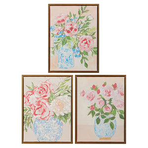 15.5" Floral Vase Framed Wall Art