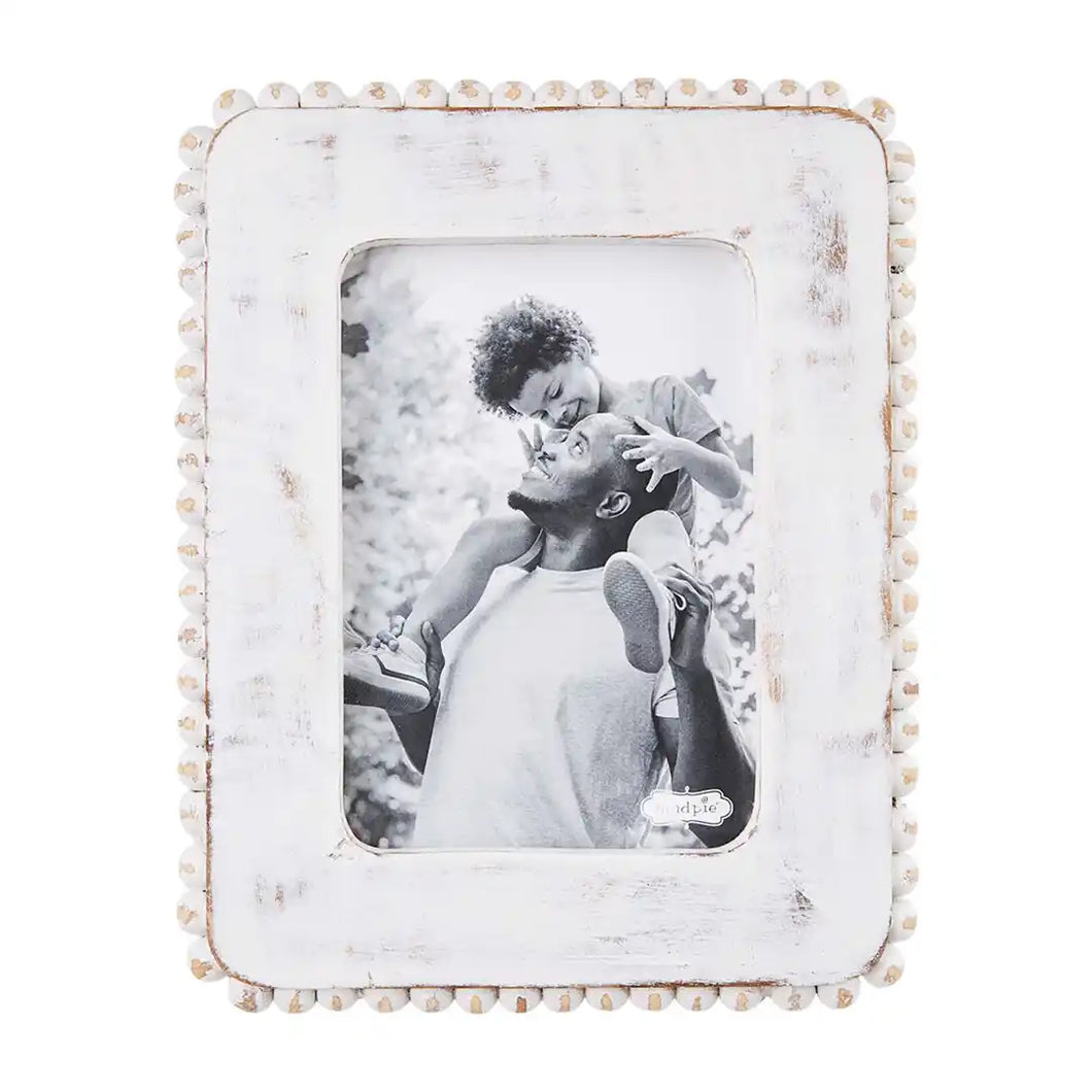 White Beaded Frame 5x7