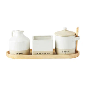 Stoneware Cream and Sugar Set