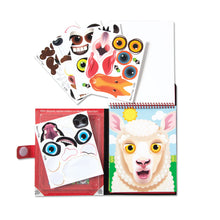 Load image into Gallery viewer, Make-a-Face – Farm Reusable Sticker Pad – On the Go Travel Activity
