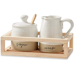 Stoneware Cream and Sugar Set