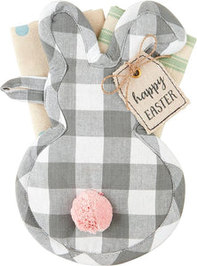 Bunny Tail Pot Holder Towel Set