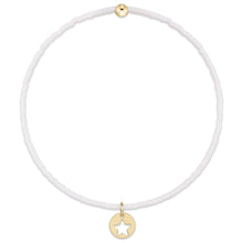 Load image into Gallery viewer, extend hope classic bracelet - white - star small gold disc
