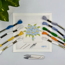 Load image into Gallery viewer, Bouquet of Blue Flowers Needlepoint Kit
