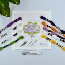 Load image into Gallery viewer, Bouquet of Purple Flowers Needlepoint Kit
