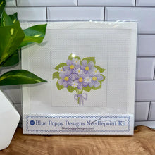 Load image into Gallery viewer, Bouquet of Purple Flowers Needlepoint Kit

