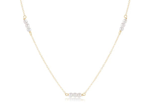 17" Choker Joy Simplicity Chain Gold - 3mm Pearl