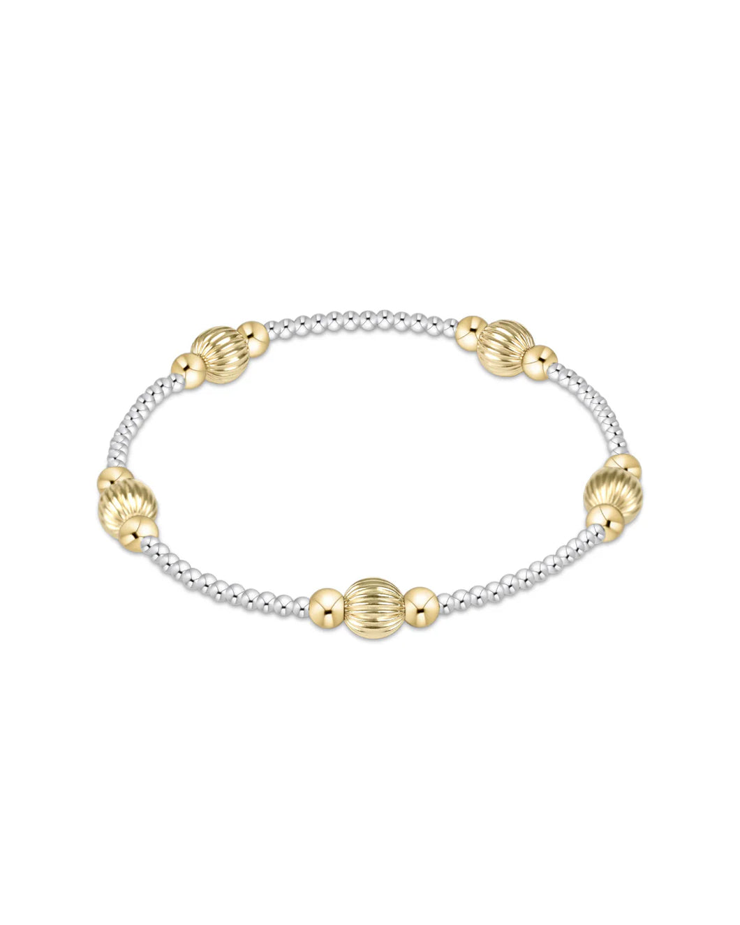 classic gold 2mm bead bracelet - signature cross small gold charm