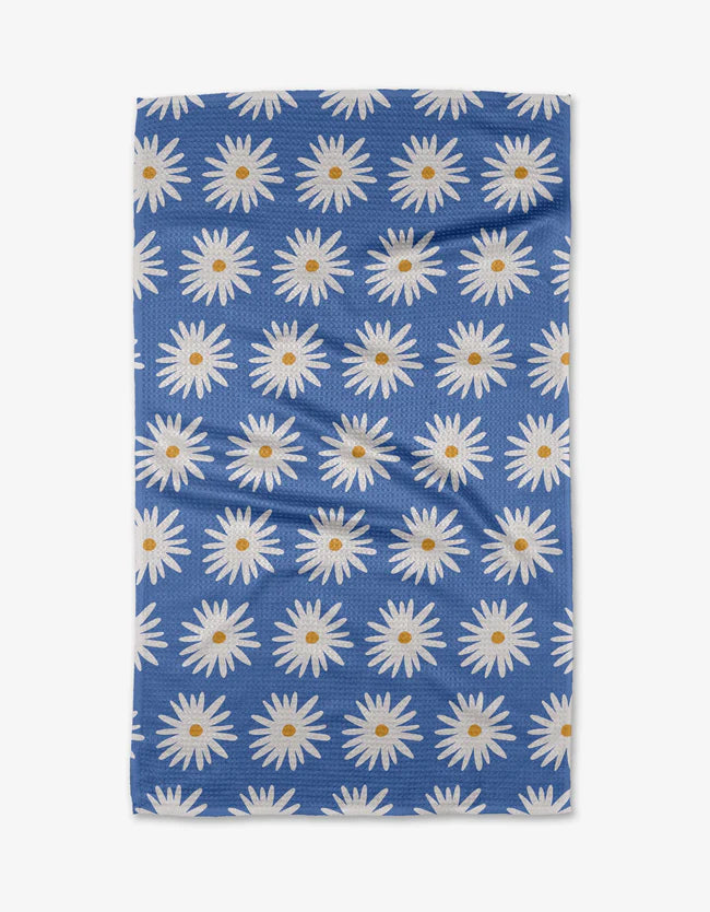 Kitchen Tea Towel- Blue Daisies