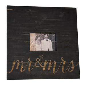 Mr. & Mrs. Black Square Frame