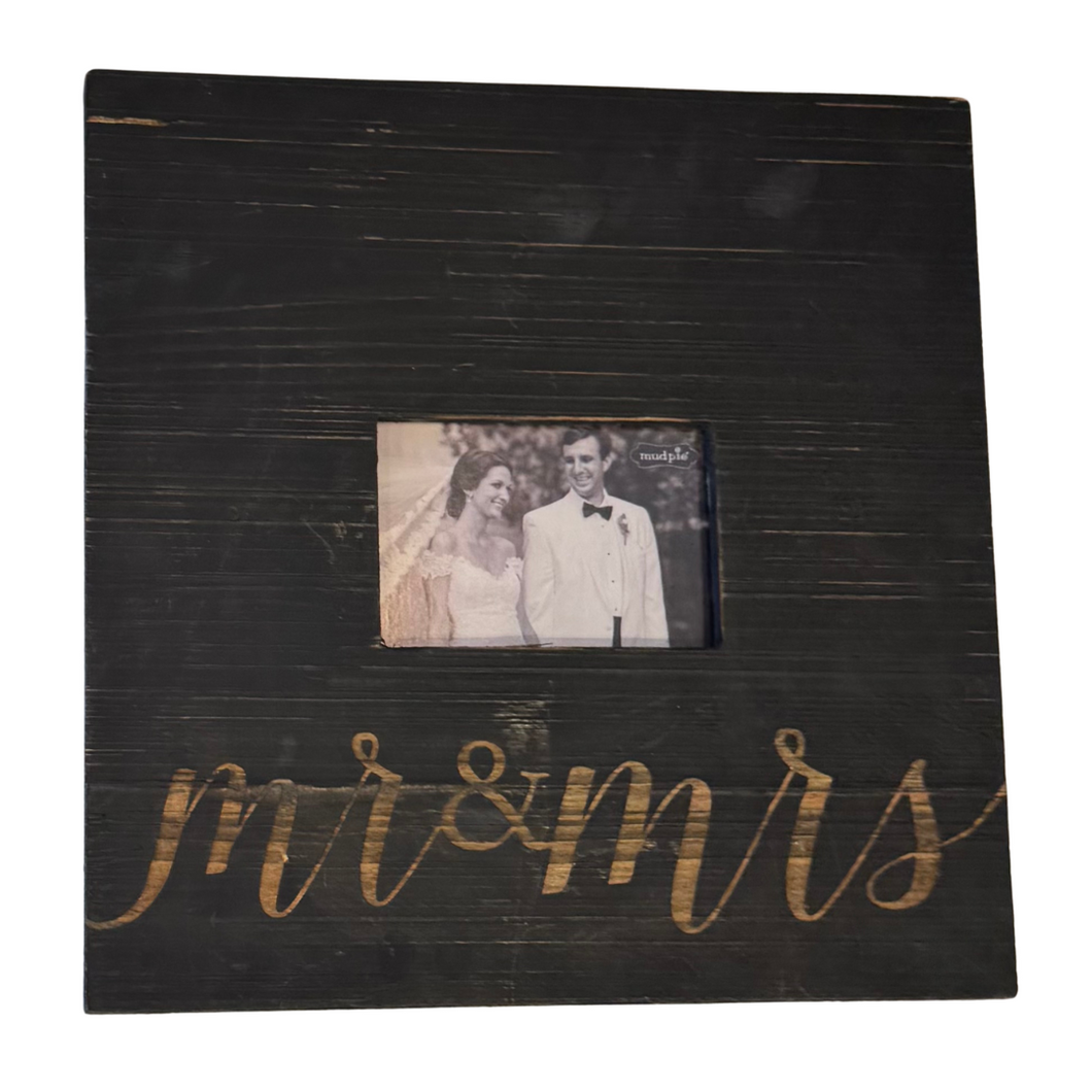 Mr. & Mrs. Black Square Frame