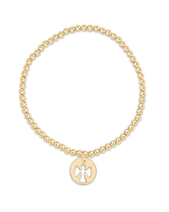 Classic Gold 3mm Gold Angel Disc Bead Bracelet