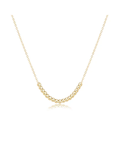 16" Necklace Gold - Classic Beaded Bliss - 2.5mm gold