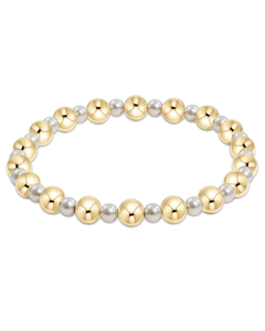 Pearl Grateful 6mm Gold Bead Bracelet