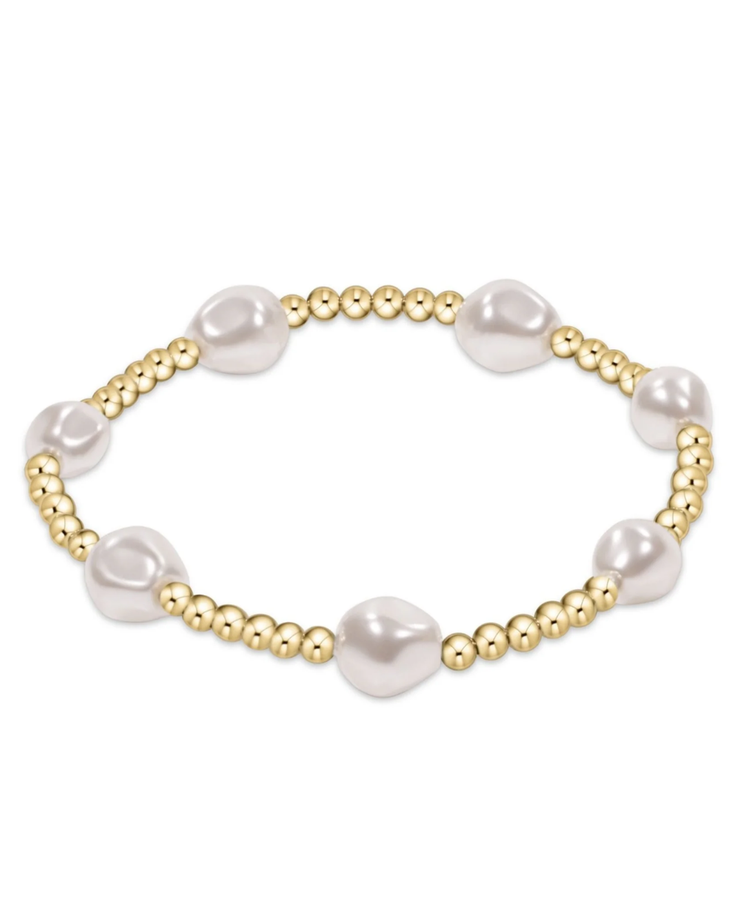 Admire Gold 3mm Pearl Bead Bracelet