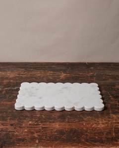 Marble Cheese Board with Scallop Edges