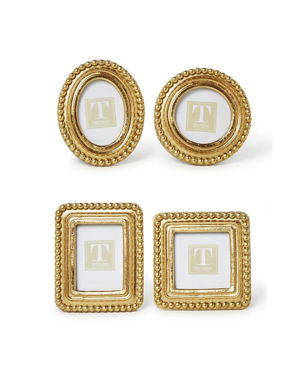 Beaded Texture Gold Frames