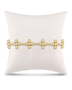 Signature Cross Gold 2.5mm Bead Bracelet