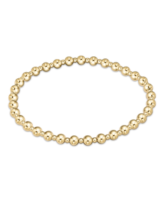 Classic Gold Grateful 4mm Bead Bracelet