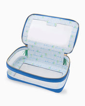 Load image into Gallery viewer, Blue Mahjong Tile Storage Bag | Structured Mahjong Tile Organizer
