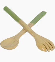 Load image into Gallery viewer, Bamboo Large Salad Server Set
