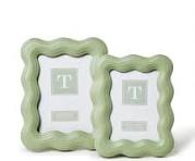 Green Wavy Wood Photo Frame
