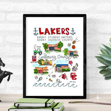 Load image into Gallery viewer, Lakers Print 8x10
