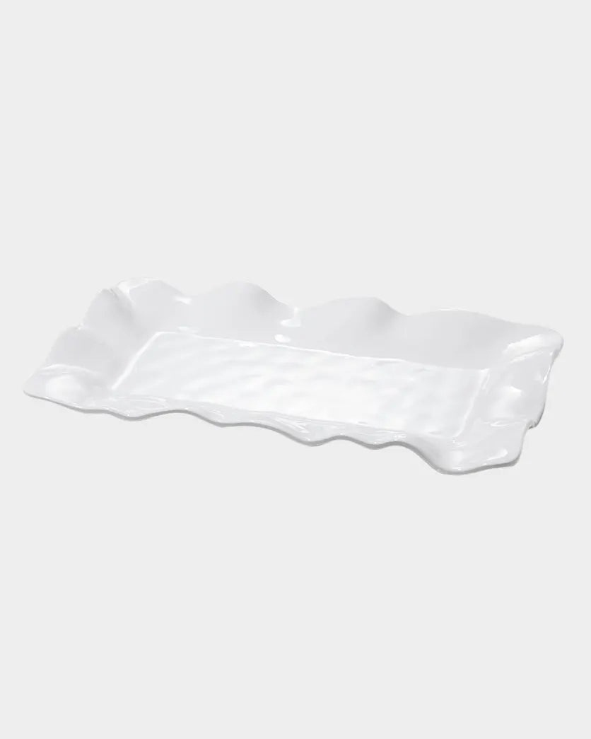 Havana Rectangle Long Platter White