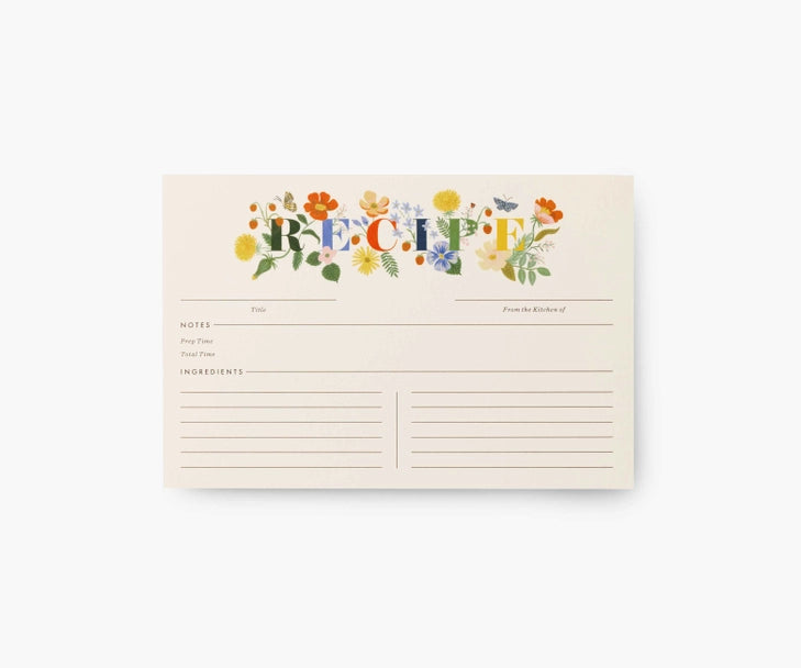 Mayfair Recipe Cards