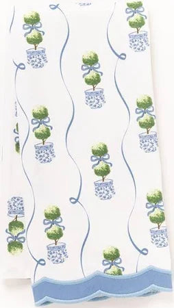 Mary Square Topiary Print Tea Towel