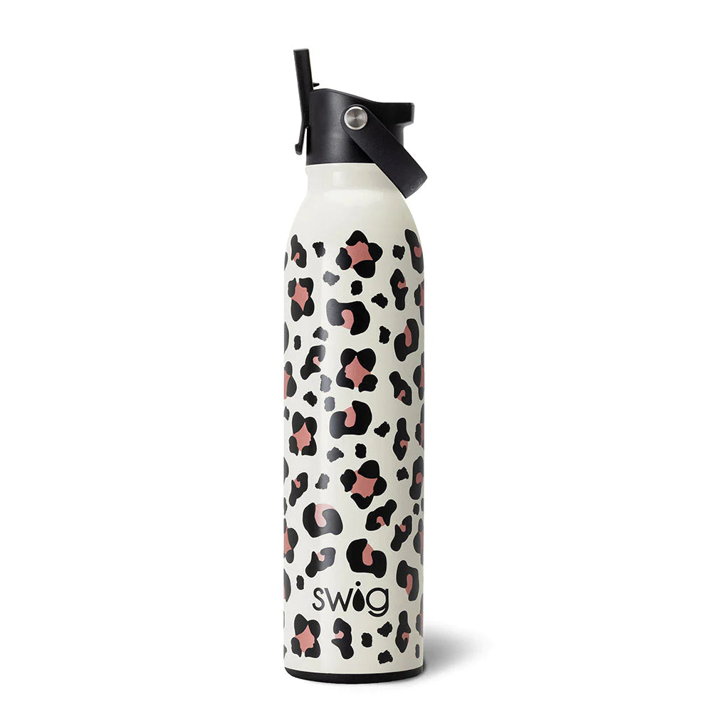 Luxy Leopard Flip + Sip Bottle