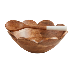 Scallop Bowl and Spoon Set