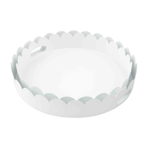 Nested Scallop Metal Tray Set