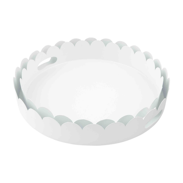 Nested Scallop Metal Tray Set