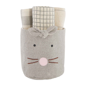 Grey Easter Bunny Towel Set