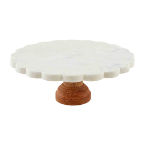 Scallop Marble Cake Stand