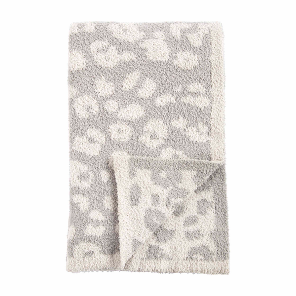 Leopard Blanket Gray