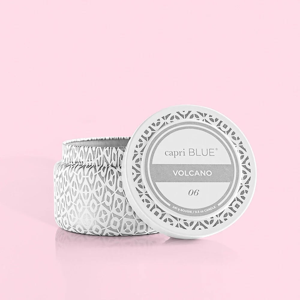 White Printed Travel Tin